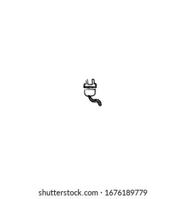 sketch of electric plug cartoon design