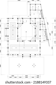 sketch of electrical installation plans and light points at the mosque