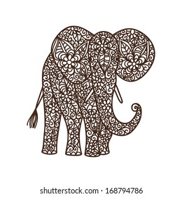 Sketch elephant, vector illustration