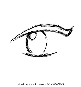 sketch eye human optical look pupil