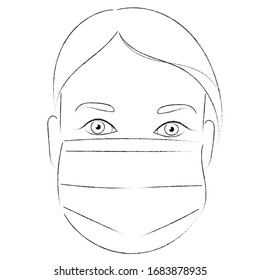 Medical Face Sketch Images Stock Photos Vectors Shutterstock