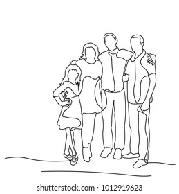 Sketch Family On White Background Isolated Stock Illustration ...