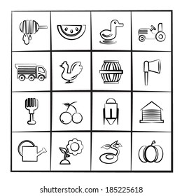 sketch farm icon set