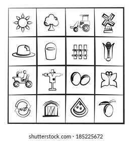 sketch farm icon set