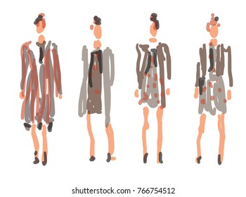       Sketch Fashion Women Models , art design