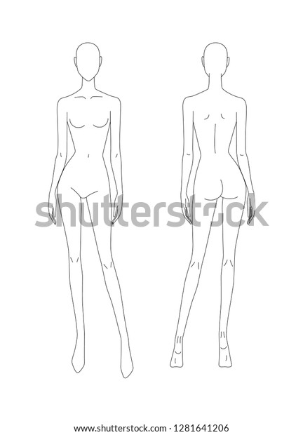 Female Body Drawing Template from image.shutterstock.com