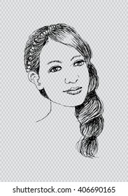  Sketch Female Face.