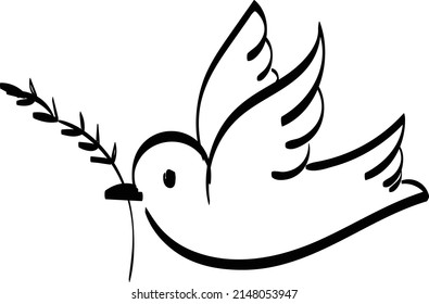 Sketch of First Holy Communion element. Hand Drawn Religious element. 