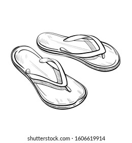 Premium Vector  Vector flip flops shoes slates in cartoon style vector  illustration isolated