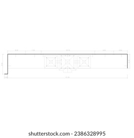 sketch of the floor plan of the pavilion building