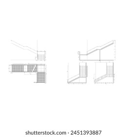 sketch of the floor plan of the stairs and stair section