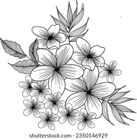 Sketch of Floral Arrangement Illustration