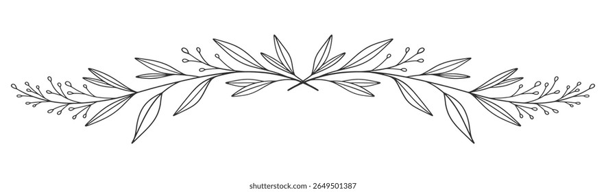Esboço Floral Botany Collection. desenhos de flores. Preto e branco com arte de linha em fundos brancos. Ilustrações Botânicas Desenhadas À Mão. Eps vetorial