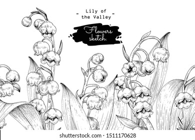 Lily of the Valley Drawing Images, Stock Photos & Vectors | Shutterstock