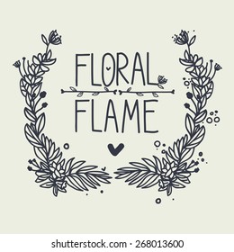 esbozar marco floral
