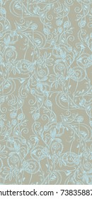 
sketch of floral pattern with curls