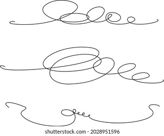 Sketch. Flourish. Stylized cloud. Continuous line drawing. Vector illustration