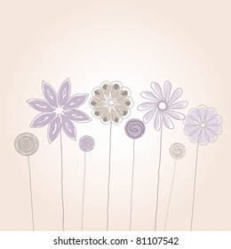 Sketch Flowers Background Stock Vector (Royalty Free) 81107542