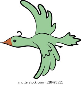 Sketch of flying bird