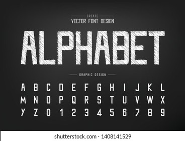 Sketch Font Alphabet Vector Chalk Typeface Stock Vector (Royalty Free ...