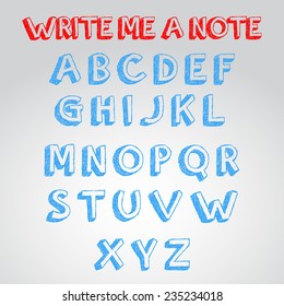 sketch font design. vector illustration