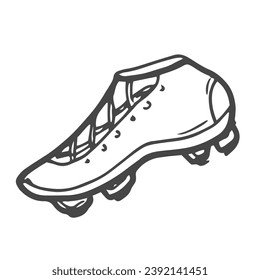 sketch of the football boots on white background
