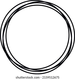 Sketch frame circle Round frame
