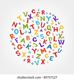 Sketch frame with letters for your design