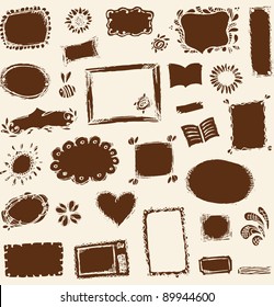 Sketch of frames, hand drawing for your design