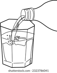 sketch of fresh drinks illustration