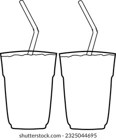 sketch of fresh drinks illustration
