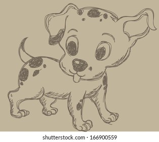 sketch funny dog 