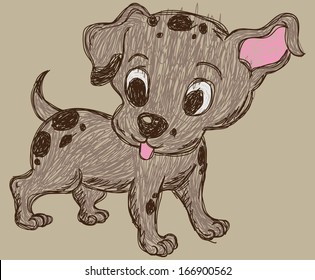 sketch funny dog 