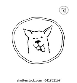 Sketch of the funny dog head