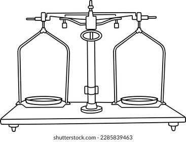 sketch gold scale  line vector illustration isolated on white background