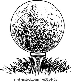 Sketch Of A Golf Ball