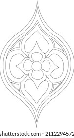 sketch of a gothic tile with an organic pattern inside