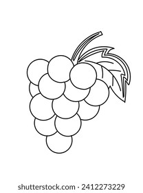 Sketch of grapes for coloring