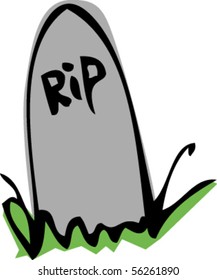 sketch of a grave stone