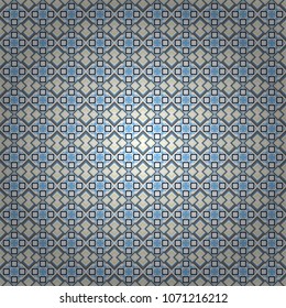 Sketch in gray, white and blue colors. Abstract mosaic vector background. Design elements. Geometric seamless pattern.