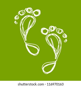 Sketch of green footprint for your design