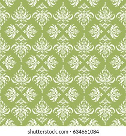 Sketch in green and white colors. Vector illustration. Vivid repeating - For easy making seamless pattern use it for filling any contours.