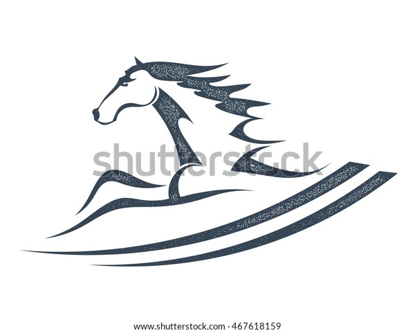 Sketch\
grunge horse jumping, isolated on white background. The design of\
your vehicle, car. Stock vector\
illustration.