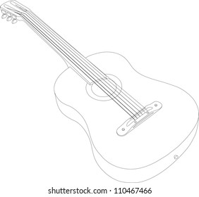 Sketch of guitar