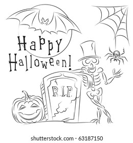 Sketch Halloween illustration