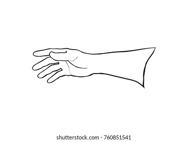 sketch of hand