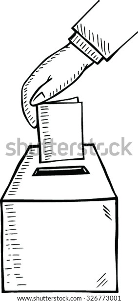 Sketch Hand Ballot Box Stock Vector (Royalty Free) 326773001 | Shutterstock