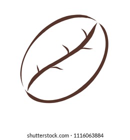Sketch hand draw coffee bean
