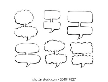 Sketch hand drawn bubble speech