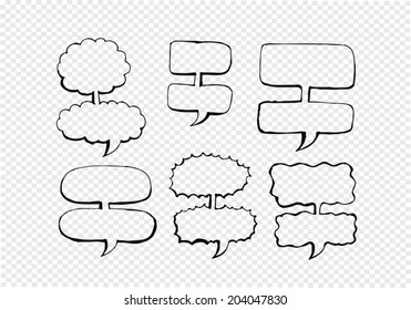 Sketch hand drawn bubble speech